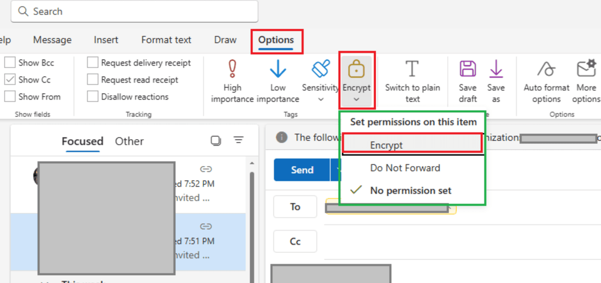 Encryption Outlook Dashboard