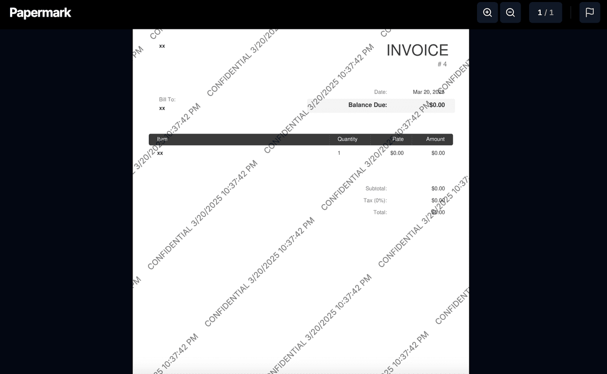 Papermark Watermark Preview