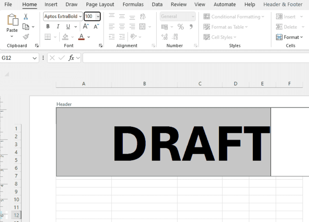 Excel Watermark Comparison
