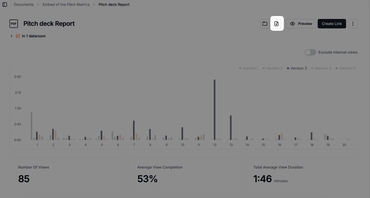 Upload new version highlighted