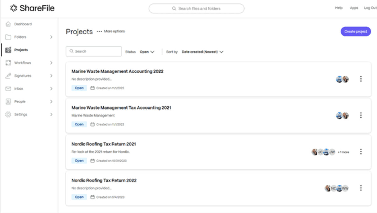 ShareFile Pricing Screenshot