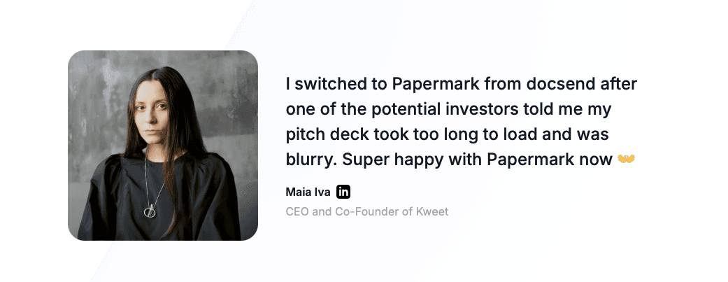 Docsend alternative testimonials