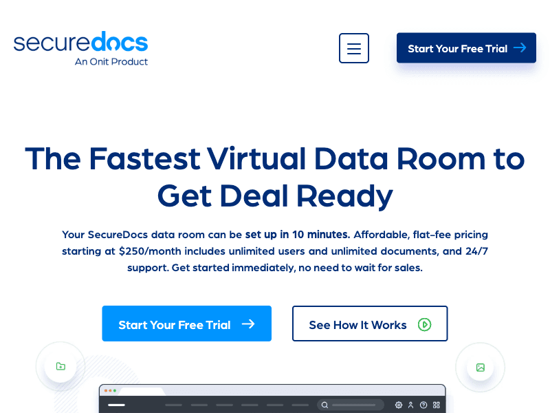 SecureDocs interface