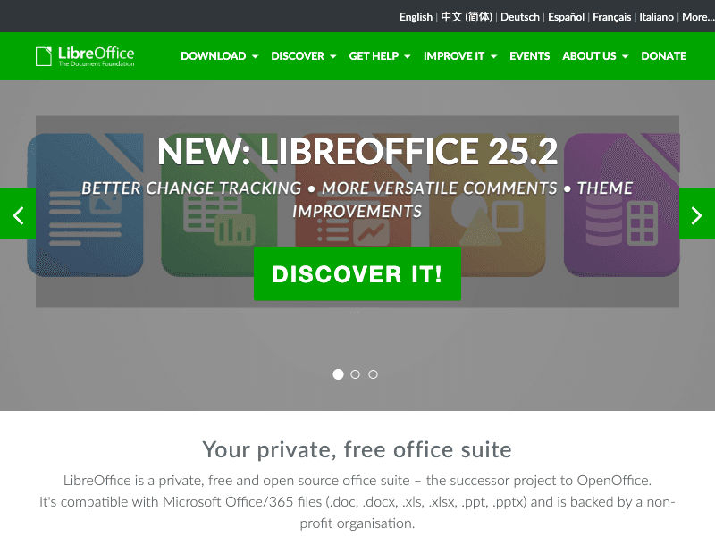 LibreOffice Online interface