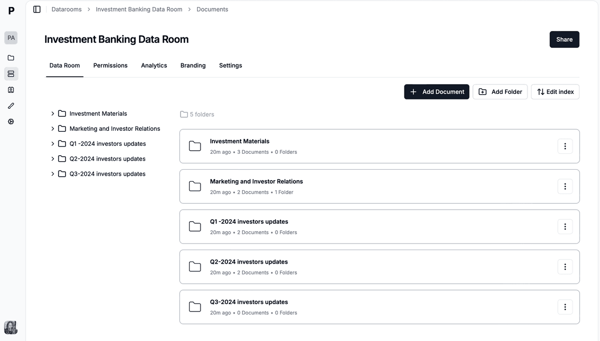 Investment Banking Data Room