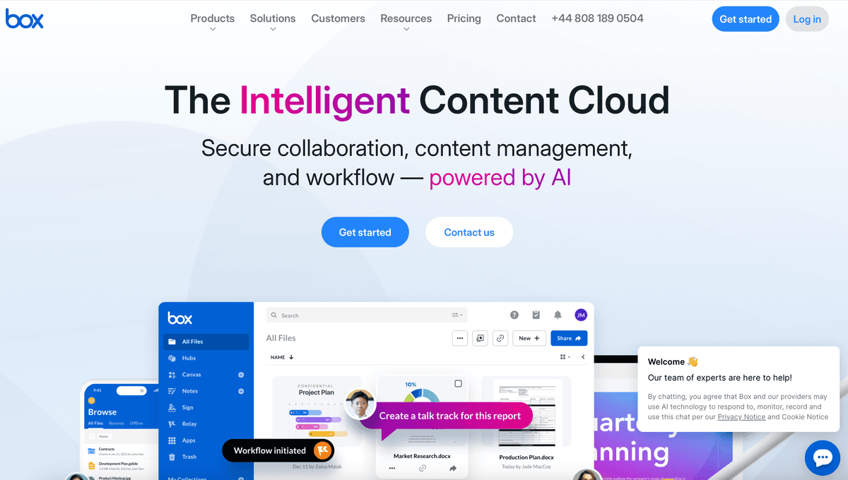 Box website