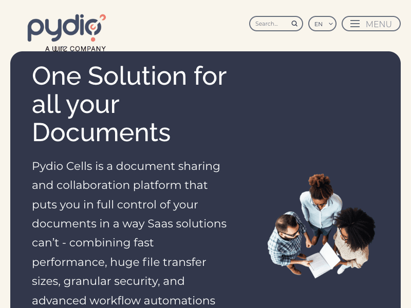 Pydio Cells interface