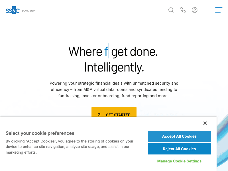Intralinks interface