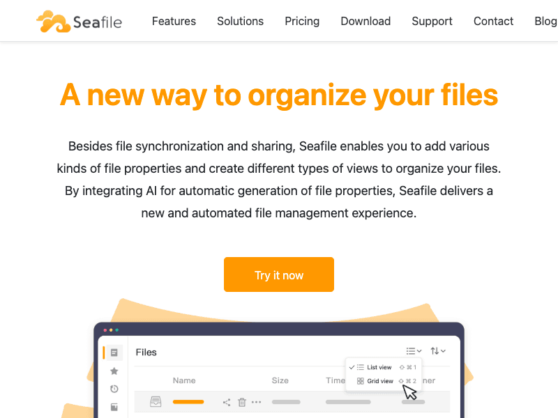 Seafile interface
