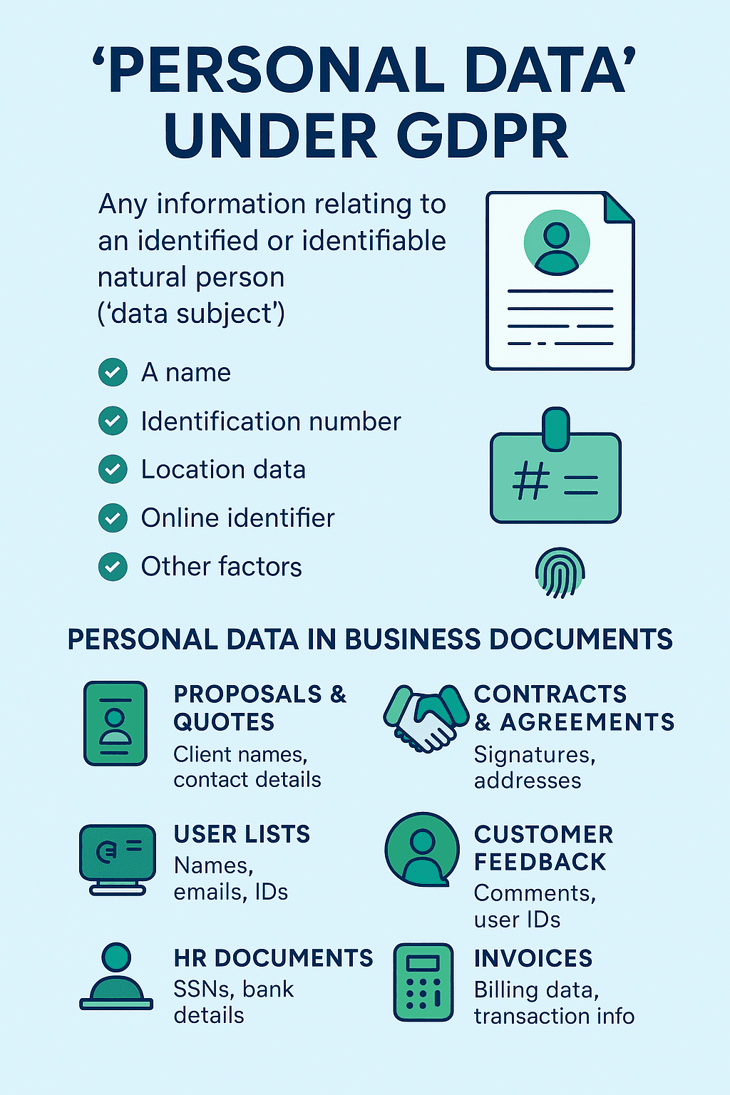 Personal data under GDPR